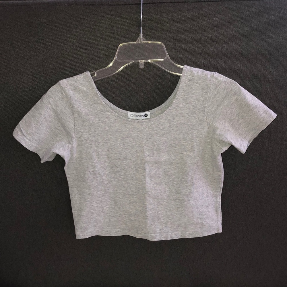 Gray Cotton On crop top